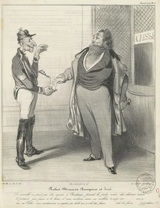 Framed Print : Robert Macaire banquier et juré, 19th century. Creator: Honore Daumier Framed Print : Robert Macaire banquier et juré, 19th century. Creator: Honore Daumier