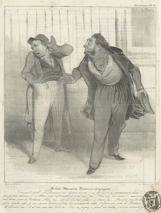 Framed Print : Robert Macaire commis-voyageur, 19th century. Creator: Honore Daumier Framed Print : Robert Macaire commis-voyageur, 19th century. Creator: Honore Daumier