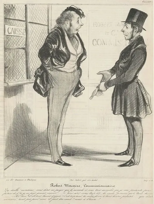 Framed Print : Robert Macaire commissionnaire, 19th century. Creator: Honore Daumier