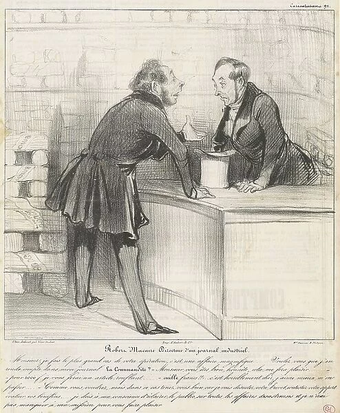 Robert Macaire Directeur, 19th century. Creator: Honore Daumier