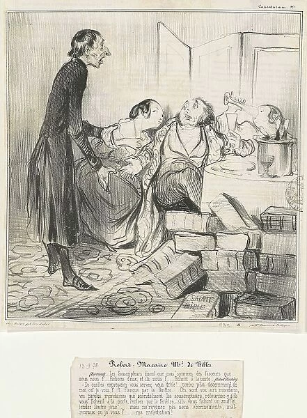 Robert Macaire M[archan]d de Bibles, 19th century. Creator: Honore Daumier
