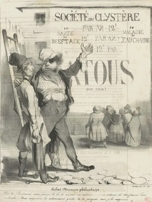Framed Print : Robert Macaire philantrope, 19th century. Creator: Honore Daumier Framed Print : Robert Macaire philantrope, 19th century. Creator: Honore Daumier