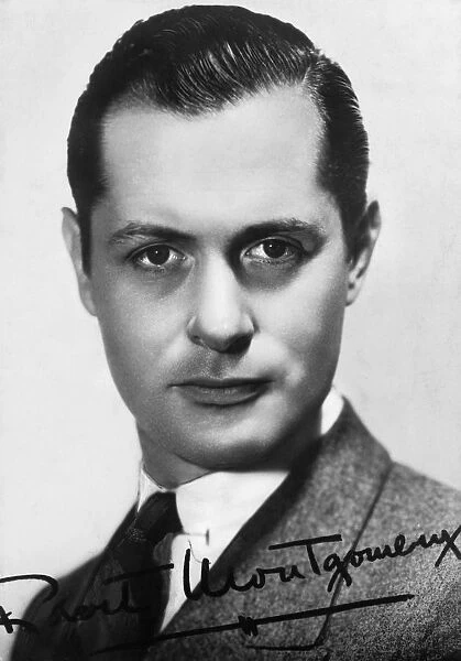 Robert Montgomery (1904-1981), American actor and director, c1930s-c1940s. Signed photograph