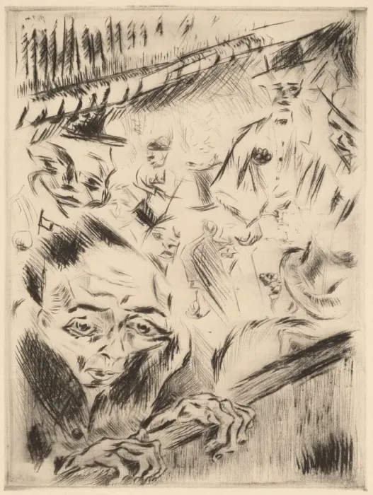 Framed Print : Robert in the Theater, 1918. Creator: Walter Gramatté Framed Print : Robert in the Theater, 1918. Creator: Walter Gramatté