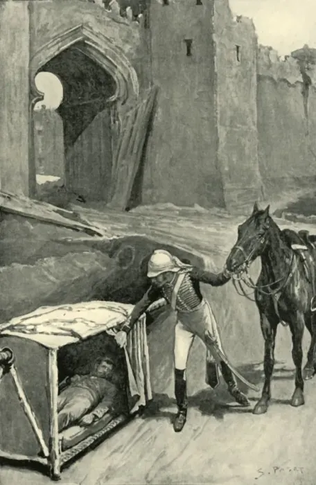 Framed Print : Roberts Finds Nicholson Mortally Wounded Under the Walls of Delhi, (1901). Creator Framed Print : Roberts Finds Nicholson Mortally Wounded Under the Walls of Delhi, (1901). Creator