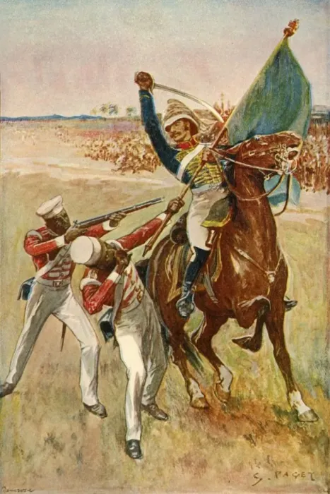 Framed Print : Roberts Wins the Victoria Cross, (1901). Creator: Sidney E Paget Framed Print : Roberts Wins the Victoria Cross, (1901). Creator: Sidney E Paget