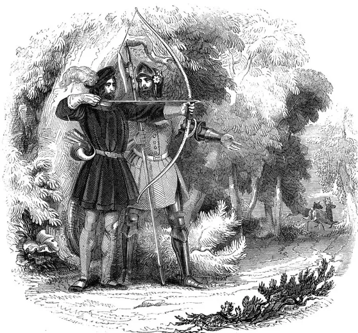 Framed Print : Robin Hood, legendary English folk hero and outlaw and champion of the poor, early 19th century Framed Print : Robin Hood, legendary English folk hero and outlaw and champion of the poor, early 19th century