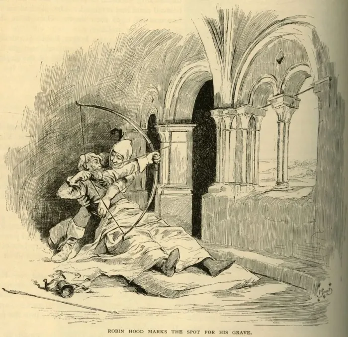 Framed Print : Robin Hood Marks the Spot for his Grave, 1883. Creator: Unknown Framed Print : Robin Hood Marks the Spot for his Grave, 1883. Creator: Unknown