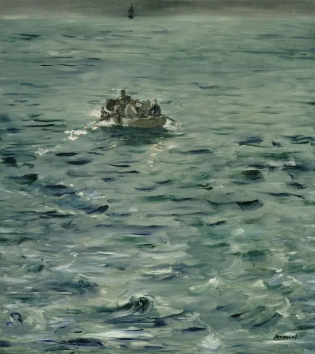 Framed Print : Rocheforts Escape, ca 1881. Artist: Manet, Edouard (1832-1883) Framed Print : Rocheforts Escape, ca 1881. Artist: Manet, Edouard (1832-1883)