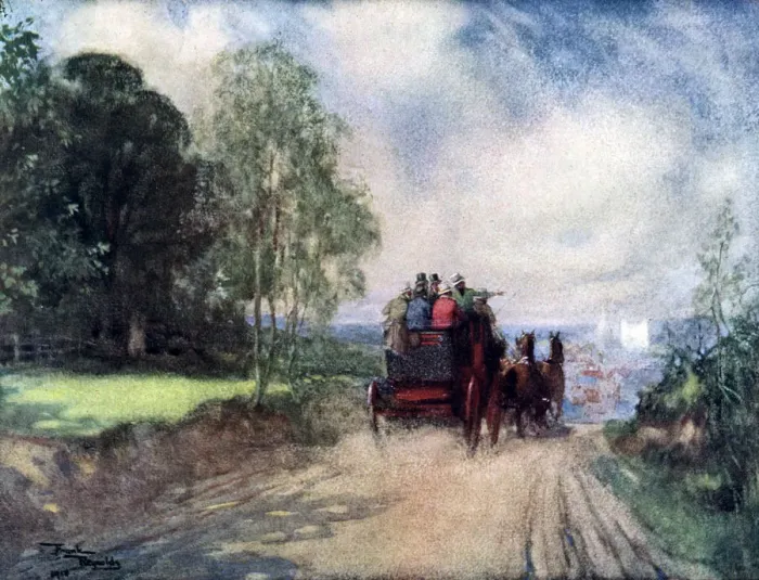 Framed Print : On the Rochester Coach, c1920. Artist: Frank Reynolds Framed Print : On the Rochester Coach, c1920. Artist: Frank Reynolds