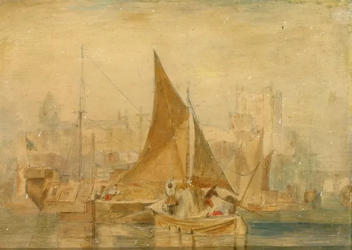 Framed Print : Rochester on the Medway, unknown date, c1790s, (c1820s). Creator: Unknown Framed Print : Rochester on the Medway, unknown date, c1790s, (c1820s). Creator: Unknown