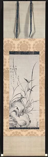 Rock, Bamboo, and Orchids, late 1300s-early 1400s. Creator: Gyokuen Bompo (Japanese, 1348-c