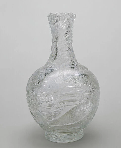 Rock Crystal Vase, Stourbridge, 1889. Creator: Thomas Webb and Sons