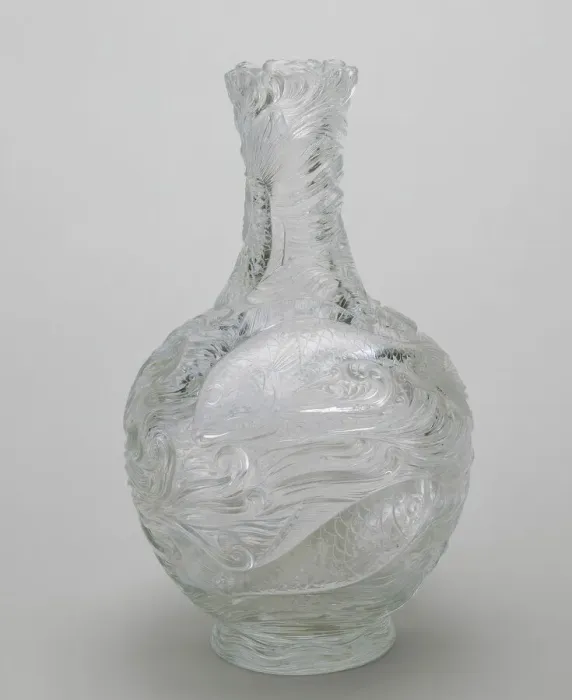 Framed Print : Rock Crystal Vase, Stourbridge, 1889. Creator: Thomas Webb and Sons Framed Print : Rock Crystal Vase, Stourbridge, 1889. Creator: Thomas Webb and Sons