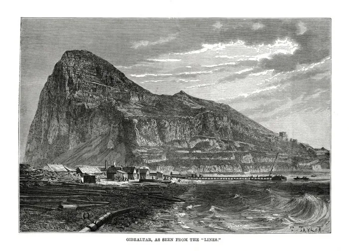 Framed Print : The Rock of Gibraltar, 1879. Artist: T Taylor Framed Print : The Rock of Gibraltar, 1879. Artist: T Taylor
