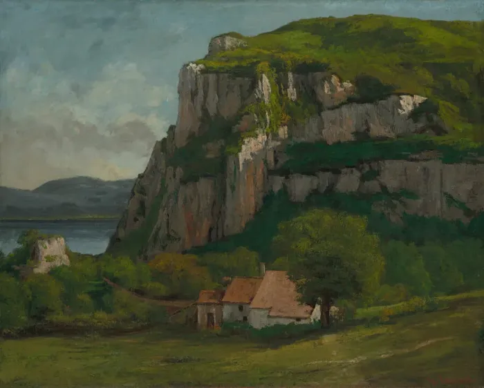 Framed Print : The Rock of Hautepierre, c. 1869. Creator: Gustave Courbet Framed Print : The Rock of Hautepierre, c. 1869. Creator: Gustave Courbet