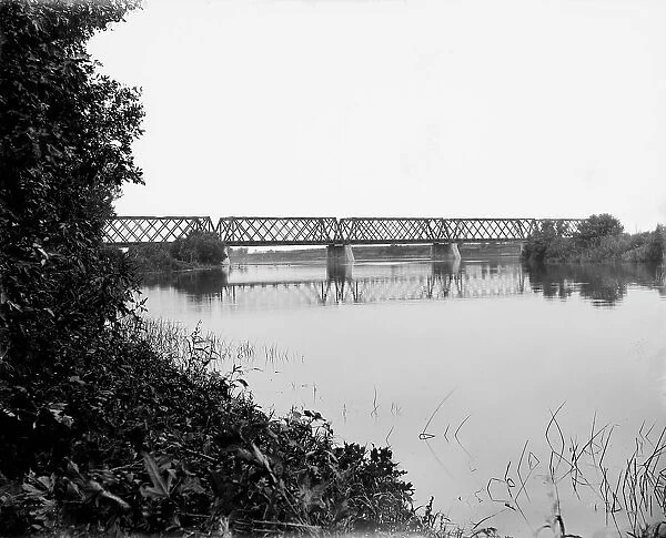 Rock River Bridge near Nelson, Ill. c1898. Creator: Unknown