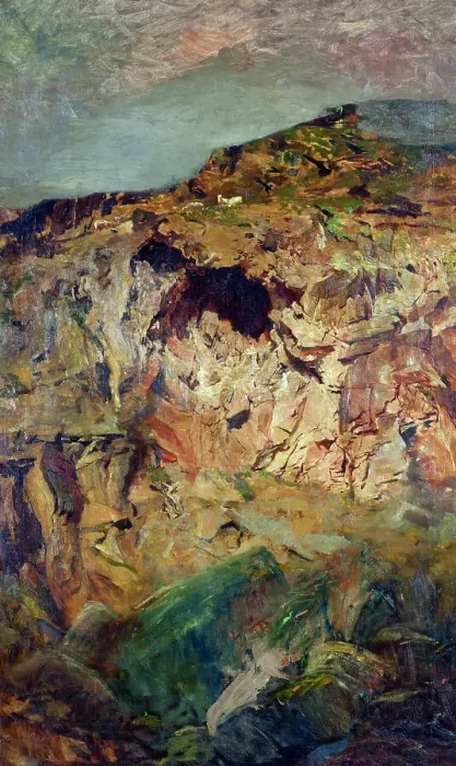 Framed Print : Rock study, Sumner, c1890. Creator: Petrus van der Velden Framed Print : Rock study, Sumner, c1890. Creator: Petrus van der Velden