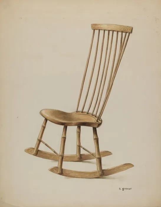 Framed Print : Rocker, c. 1937. Creator: Robert Stewart Framed Print : Rocker, c. 1937. Creator: Robert Stewart