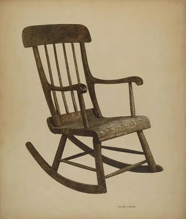 Framed Print : Rocker, c. 1940. Creator: George C. Brown Framed Print : Rocker, c. 1940. Creator: George C. Brown