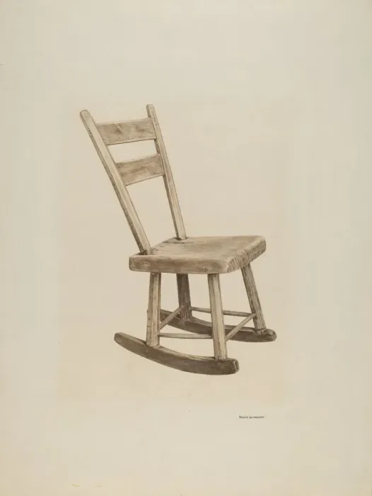 Framed Print : Rocker, c. 1940. Creator: Ursula Lauderdale Framed Print : Rocker, c. 1940. Creator: Ursula Lauderdale