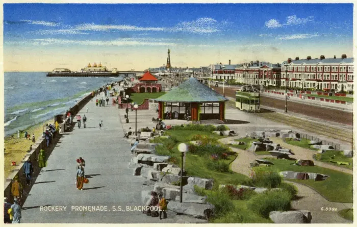 Framed Print : Rockery Promenade, Blackpool, Lancashire, c1940