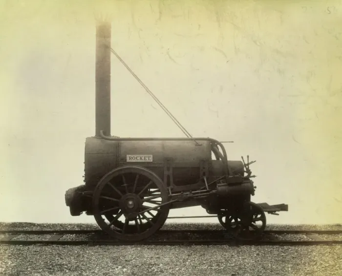 Framed Print : The Rocket, locomotive designed by George Stephenson in 1829, c1905 Framed Print : The Rocket, locomotive designed by George Stephenson in 1829, c1905