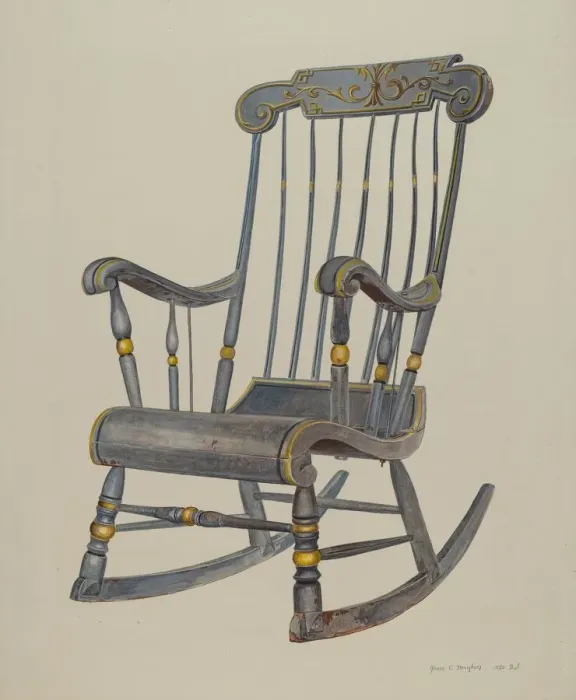Framed Print : Rocking Chair, 1935 / 1942. Creator: Amos C. Brinton Framed Print : Rocking Chair, 1935 / 1942. Creator: Amos C. Brinton