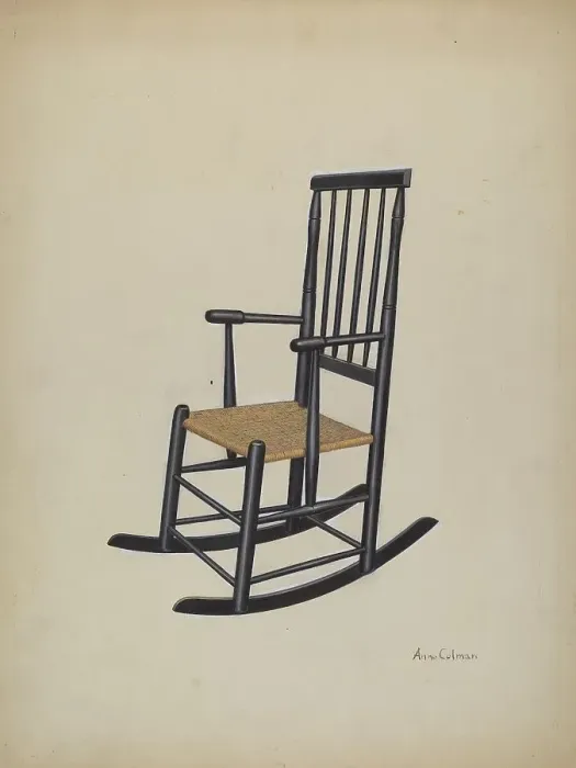 Framed Print : Rocking Chair, 1935 / 1942. Creator: Anne Colman Framed Print : Rocking Chair, 1935 / 1942. Creator: Anne Colman