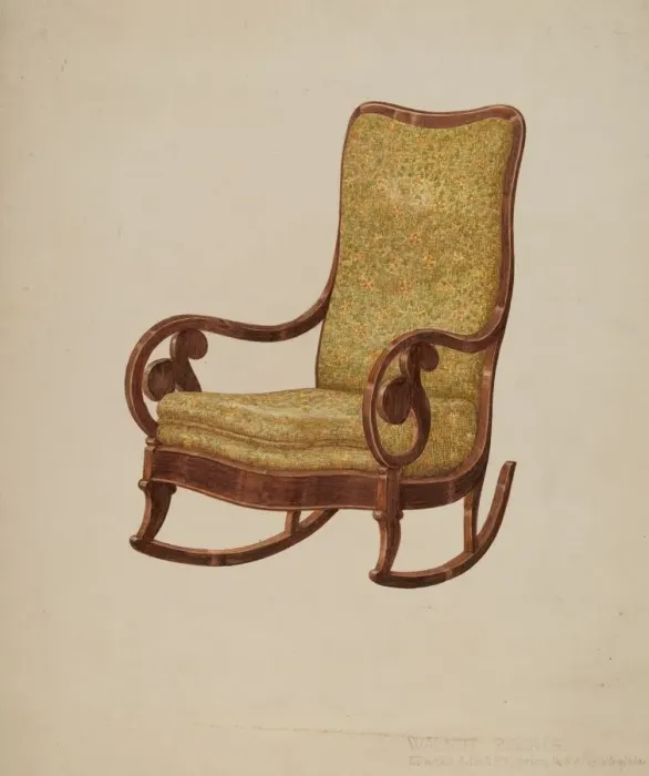Framed Print : Rocking Chair, 1935 / 1942. Creator: Edward A Darby Framed Print : Rocking Chair, 1935 / 1942. Creator: Edward A Darby