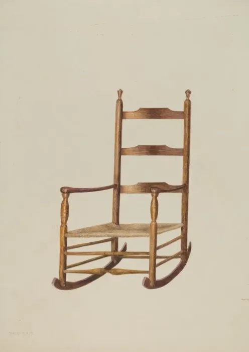 Framed Print : Rocking Chair, 1935 / 1942. Creator: Maud M Holme Framed Print : Rocking Chair, 1935 / 1942. Creator: Maud M Holme