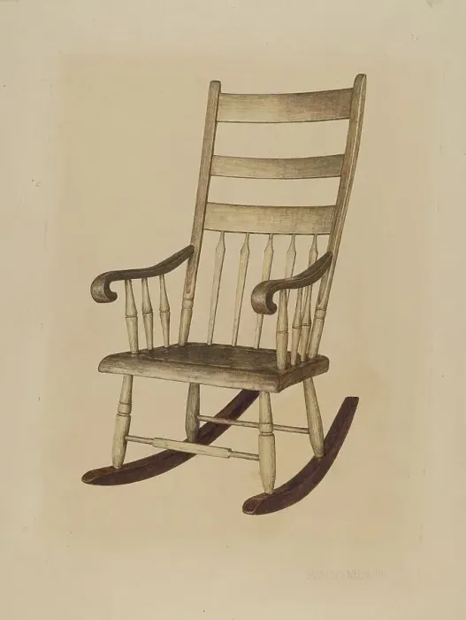 Framed Print : Rocking Chair, 1939. Creator: Raymond Neumann Framed Print : Rocking Chair, 1939. Creator: Raymond Neumann