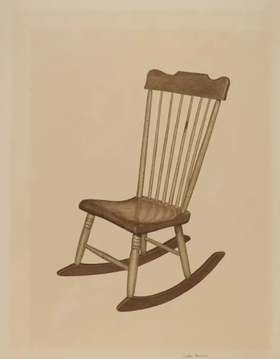 Framed Print : Rocking Chair, 1940. Creator: LeRoy Griffith Framed Print : Rocking Chair, 1940. Creator: LeRoy Griffith
