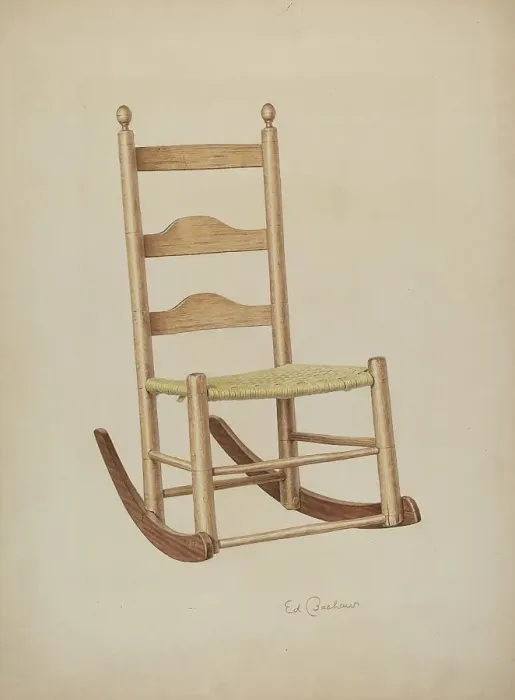 Framed Print : Rocking Chair, 1941. Creator: Edward Bashaw Framed Print : Rocking Chair, 1941. Creator: Edward Bashaw