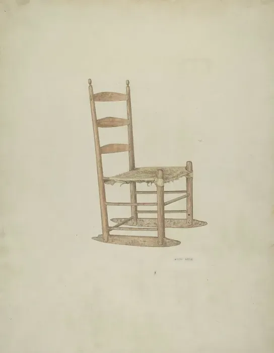 Framed Print : Rocking Chair, 1941. Creator: John Lang Framed Print : Rocking Chair, 1941. Creator: John Lang