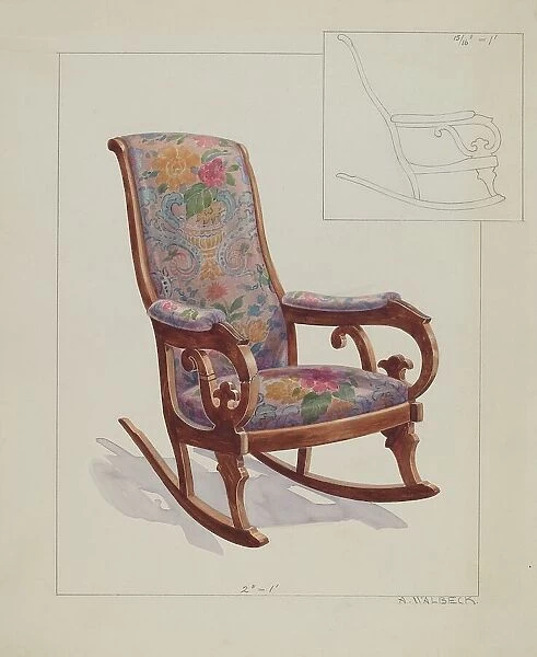 Rocking Chair, c. 1937. Creator: Alfred Walbeck