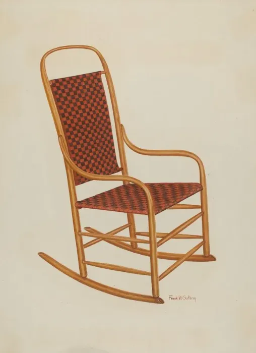 Framed Print : Rocking Chair, c. 1938. Creator: Frank Gutting Framed Print : Rocking Chair, c. 1938. Creator: Frank Gutting