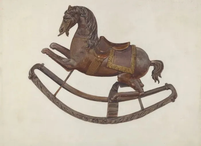Framed Print : Rocking Horse, 1935 / 1942. Creator: Lucille Chabot Framed Print : Rocking Horse, 1935 / 1942. Creator: Lucille Chabot
