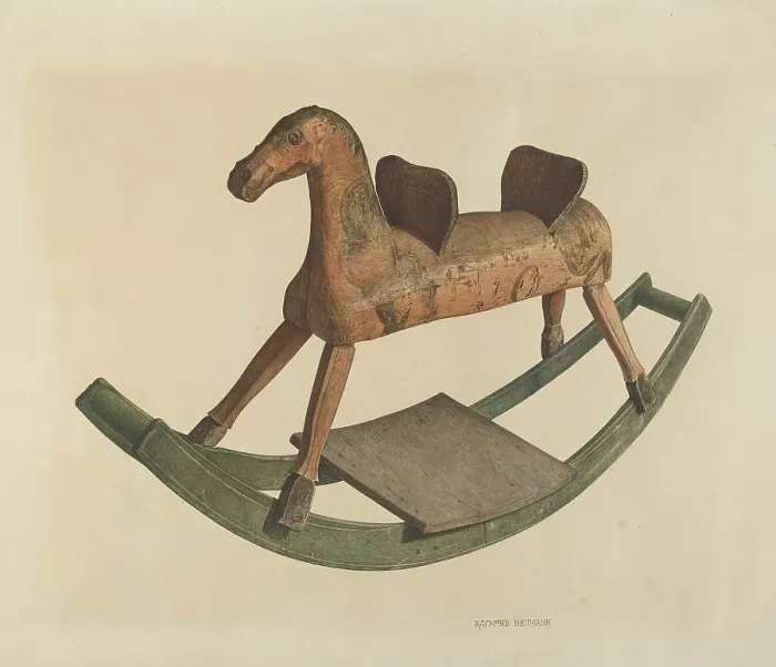 Framed Print : Rocking Horse, 1935 / 1942. Creator: Raymond Neumann Framed Print : Rocking Horse, 1935 / 1942. Creator: Raymond Neumann