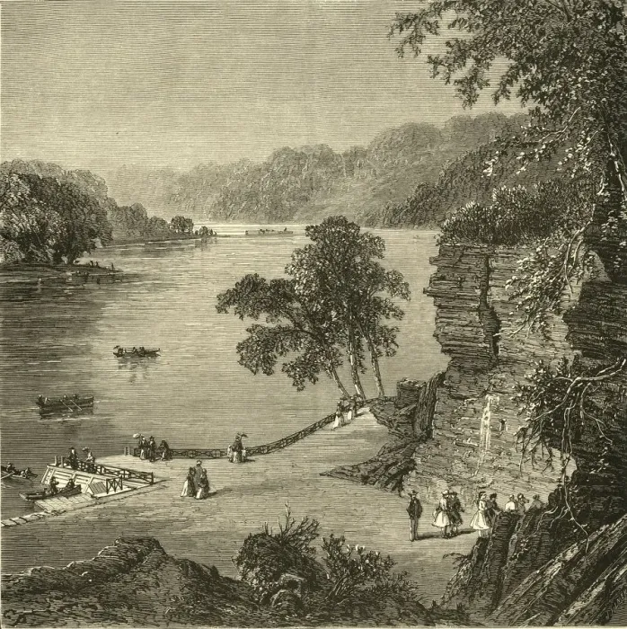 Framed Print : Rockland Landing, on the Schuylkill, 1874. Creator: John Filmer Framed Print : Rockland Landing, on the Schuylkill, 1874. Creator: John Filmer