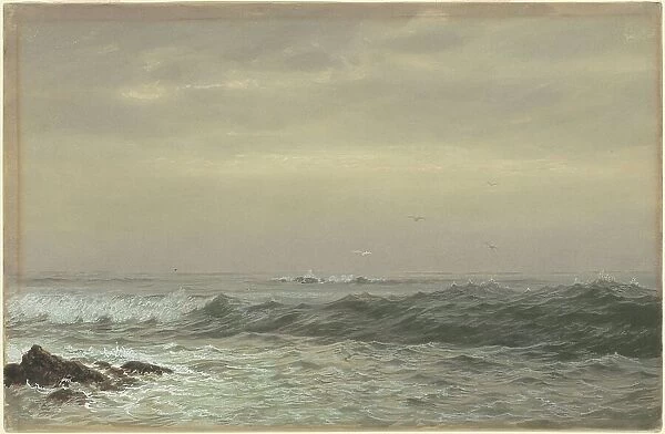 Rocks and Breaking Waves, c. 1870s. Creator: William Trost Richards