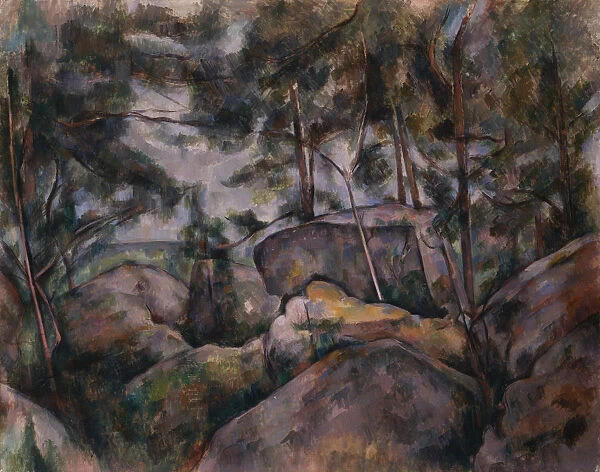 Rocks in the Forest, 1890s. Creator: Paul Cezanne
