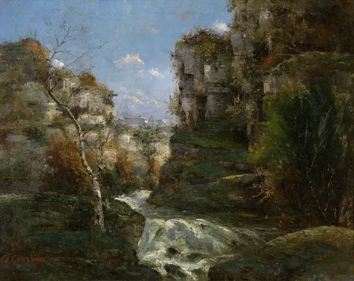Framed Print : Rocks near Ornans, c1840-1870s. Creator: Gustave Courbet Framed Print : Rocks near Ornans, c1840-1870s. Creator: Gustave Courbet