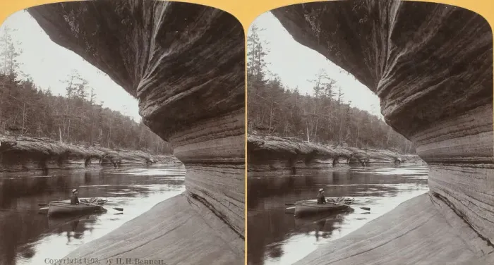 Framed Print : Along the Rocks Opposite Berrys Landing, 1903. Creator: Henry Hamilton Bennett Framed Print : Along the Rocks Opposite Berrys Landing, 1903. Creator: Henry Hamilton Bennett