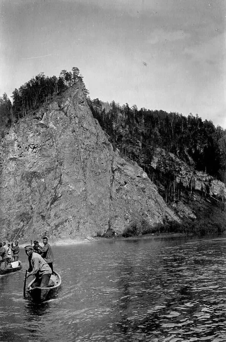 Framed Print : Rocks on the Shore of the Mrassu River Between Srednii Chilei and Ust'-Anzas Uluses, 1913. Creator: GI Ivanov Framed Print : Rocks on the Shore of the Mrassu River Between Srednii Chilei and Ust'-Anzas Uluses, 1913. Creator: GI Ivanov