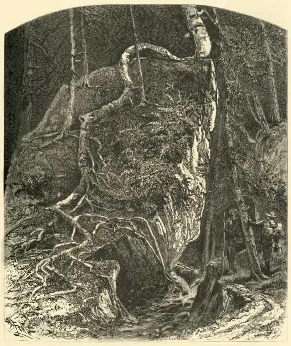 Framed Print : Rocks in Smugglers Notch, 1874. Creator: Harry Fenn Framed Print : Rocks in Smugglers Notch, 1874. Creator: Harry Fenn