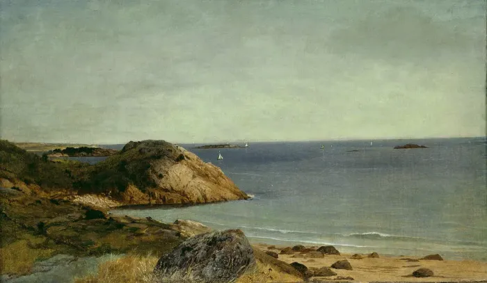 Framed Print : Rocky Coast, c. 1860. Creator: John Frederick Kensett Framed Print : Rocky Coast, c. 1860. Creator: John Frederick Kensett