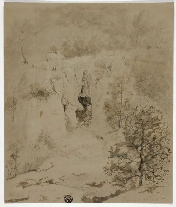 Framed Print : Rocky Landscape, 1832. Creator: Barend Cornelis Koekkoek Framed Print : Rocky Landscape, 1832. Creator: Barend Cornelis Koekkoek