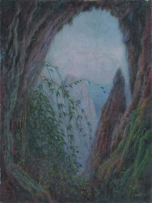 Framed Print : Rocky Landscape, early 20th century. Creator: Dezider Czolder