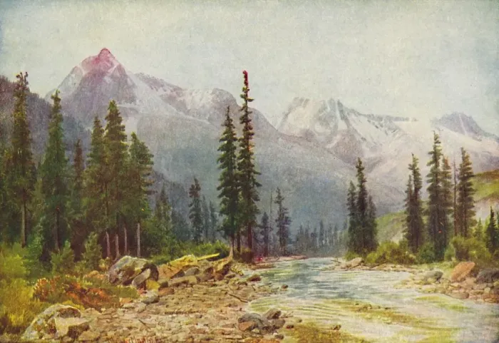Framed Print : The Rocky Mountains, 1916. Artist: Martin Mower Framed Print : The Rocky Mountains, 1916. Artist: Martin Mower